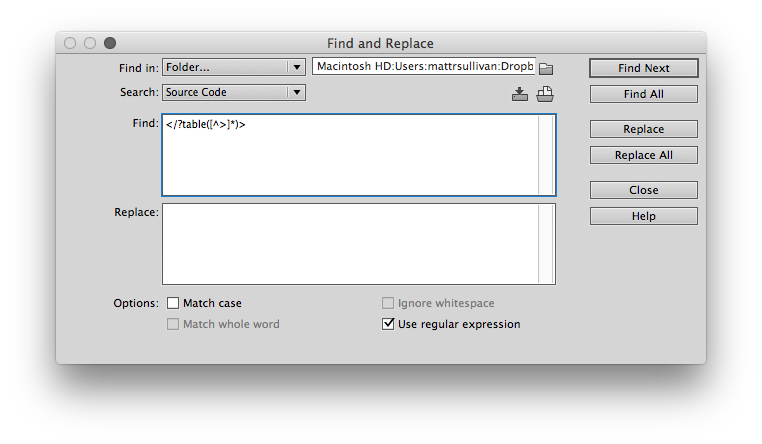 Find/Change with RegEx